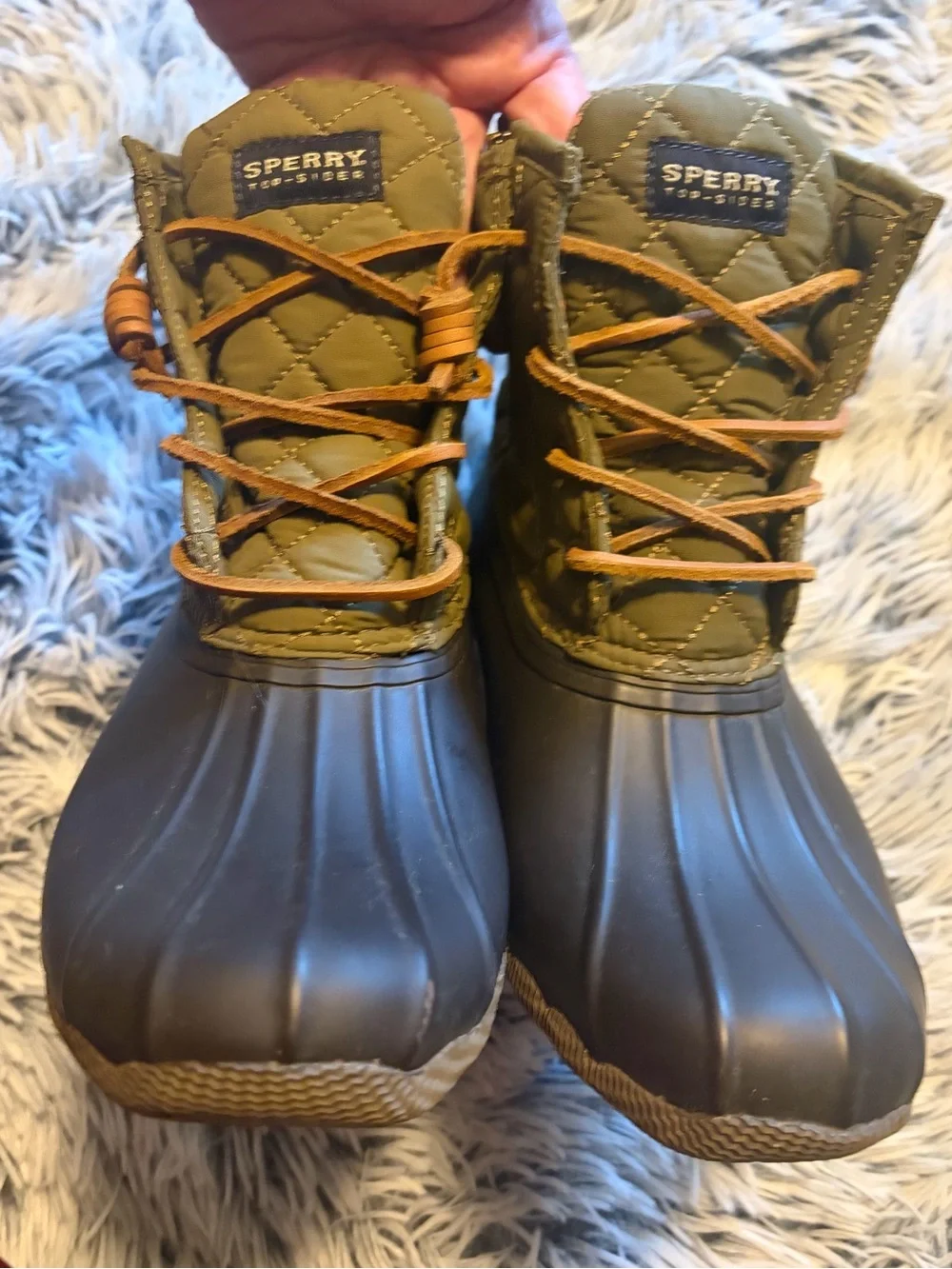 Sperry Saltwater Lace Up Quilted Duck Boots